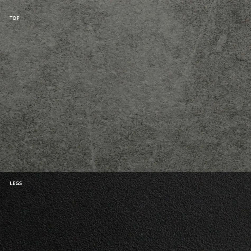 Tavolinë ngrënie me majë fuçi në laminat HPL Prodhuar në Itali - Grotta Viadurini