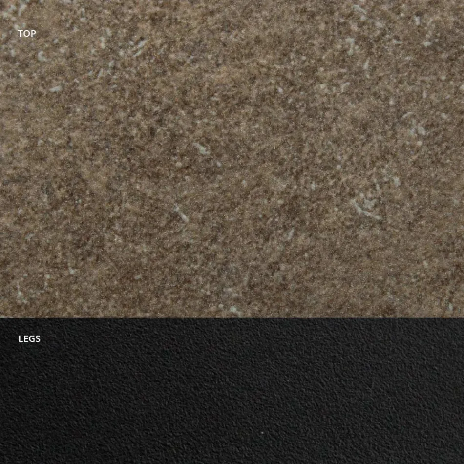 Tavolinë ngrënie me majë fuçi në laminat HPL Prodhuar në Itali - Grotta Viadurini