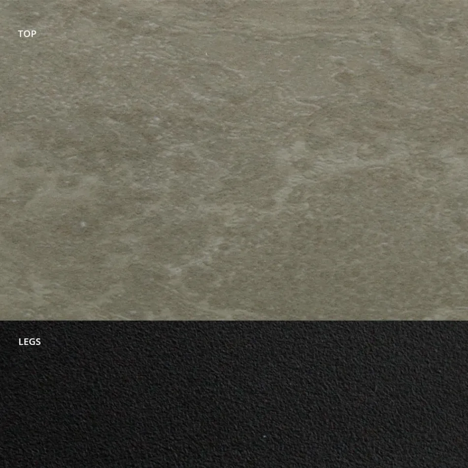 Tavolinë ngrënie me majë fuçi në laminat HPL Prodhuar në Itali - Grotta Viadurini