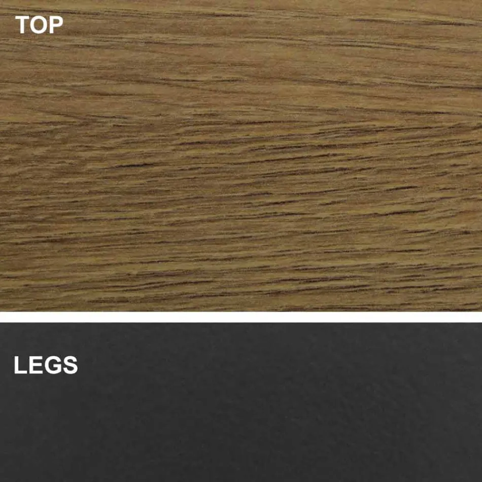 Tavolinë ngrënieje me majë në formë fuçie në laminat HPL Prodhuar në Itali - Settimmio Viadurini