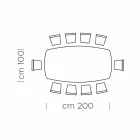 Tavolinë ngrënieje me majë në formë fuçie në laminat HPL Prodhuar në Itali - Settimmio Viadurini