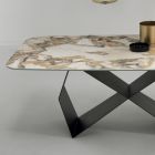 Tavoline ngrenie me Siper Qeramike me Efekt Mermeri Made in Italy - Mirco Viadurini