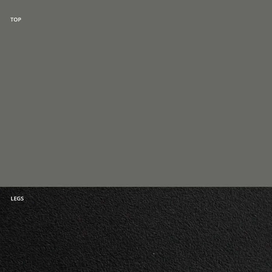 Tavolinë ngrënie me majë Fenix dhe bazë çeliku Prodhuar në Itali - Dalmat Viadurini