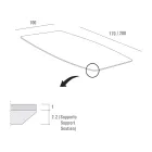 Tavolinë ngrënieje me majë Hpl dhe Bazë Metalike prodhuar në Itali - Aresto Viadurini