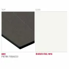 Tavolinë ngrënieje me majë Hpl dhe Bazë Metalike prodhuar në Itali - Aresto Viadurini