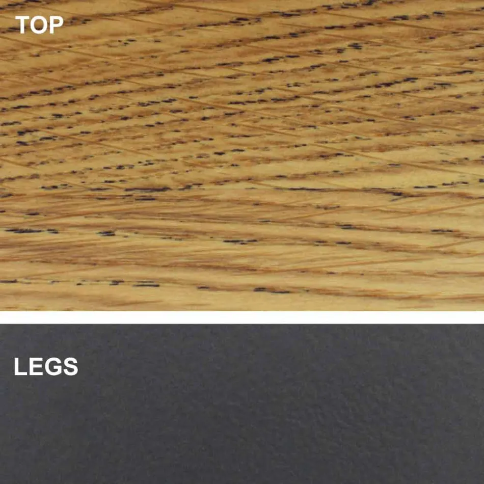 Tavolinë ngrënieje me majë druri të rimesuar Prodhuar në Itali - Settimmio Viadurini