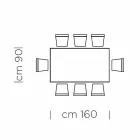 Tavolinë ngrënieje me majë druri të rimesuar Prodhuar në Itali - Settimmio Viadurini