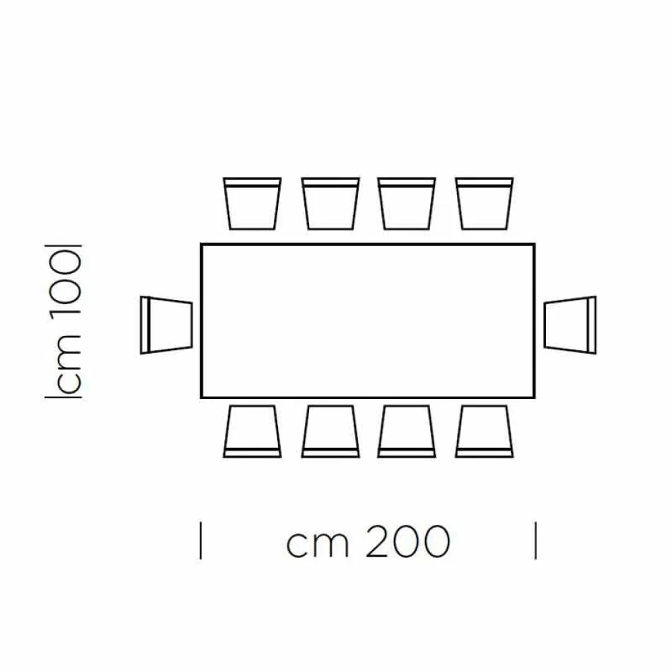 Tavolinë ngrënieje me majë druri të rimesuar Prodhuar në Itali - Settimmio Viadurini