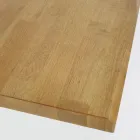 Tavolinë ngrënieje me majë dhe bazë metalike prej druri të vërtetë - Ibisco Viadurini