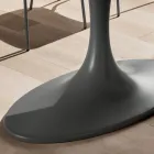 Tavolinë ngrënie cilësore me Made in Italy Top Xhami me llak - Brontolo Viadurini