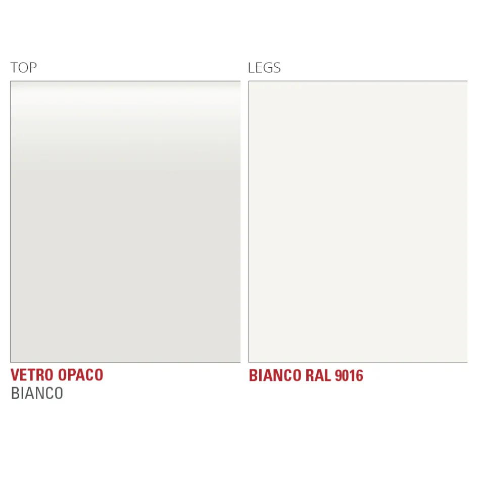 Tavolinë ngrënie cilësore me Made in Italy Top Xhami me llak - Brontolo Viadurini