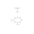 Tavolinë ngrënie me majë ovale me fasone Made in Italy - Dollarë Viadurini