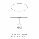 Tavolinë ngrënieje me mermer ovale të prodhuar në Itali - E shkëlqyeshme Viadurini