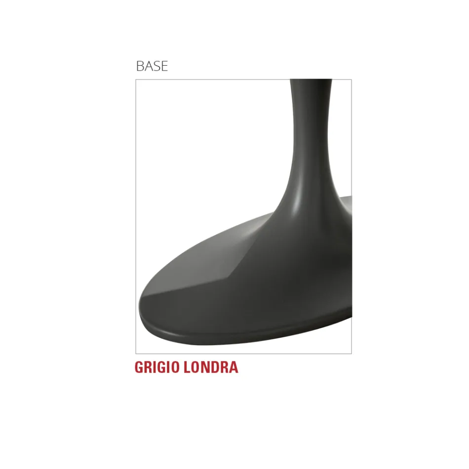 Tavolinë ngrënieje me majë kompensatë ovale Prodhuar në Itali - Brontolo Viadurini