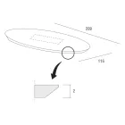 Tavolinë ngrënieje me majë kompensatë ovale Prodhuar në Itali - Brontolo Viadurini