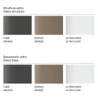 Tavolinë ngrënieje me majë katrore dhe bazë qelqi Made in Italy - Tiseo Viadurini