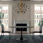 Tavolinë ngrënieje me majë të rrumbullakët në Fenix të cilësisë së lartë Made in Italy - Dollarë Viadurini