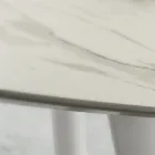 Tavolinë Ngrënie me Top të Rrumbullakët Laminam Made in Italy - Lingotto Viadurini