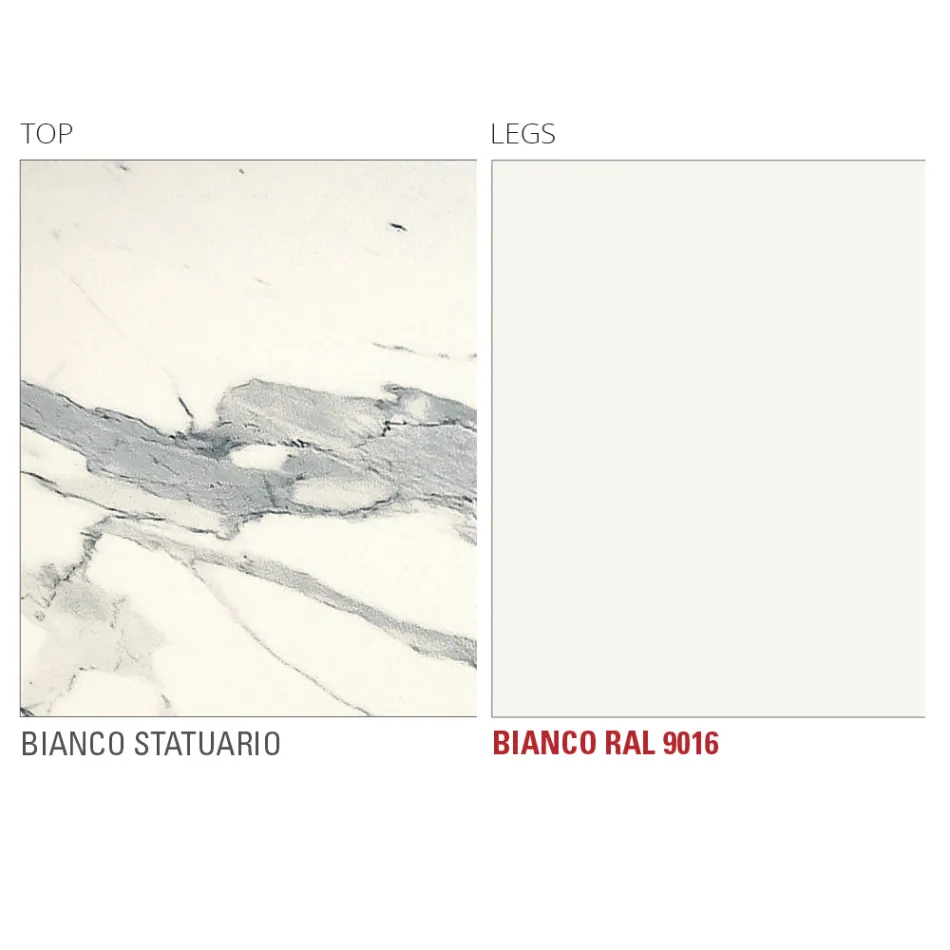 Tavolinë Ngrënie me Top të Rrumbullakët Laminam Made in Italy - Lingotto Viadurini