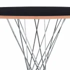 Tavolinë ngrënieje me top të rrumbullakët në petëzuar të zezë Prodhuar në Itali - Plaza Viadurini