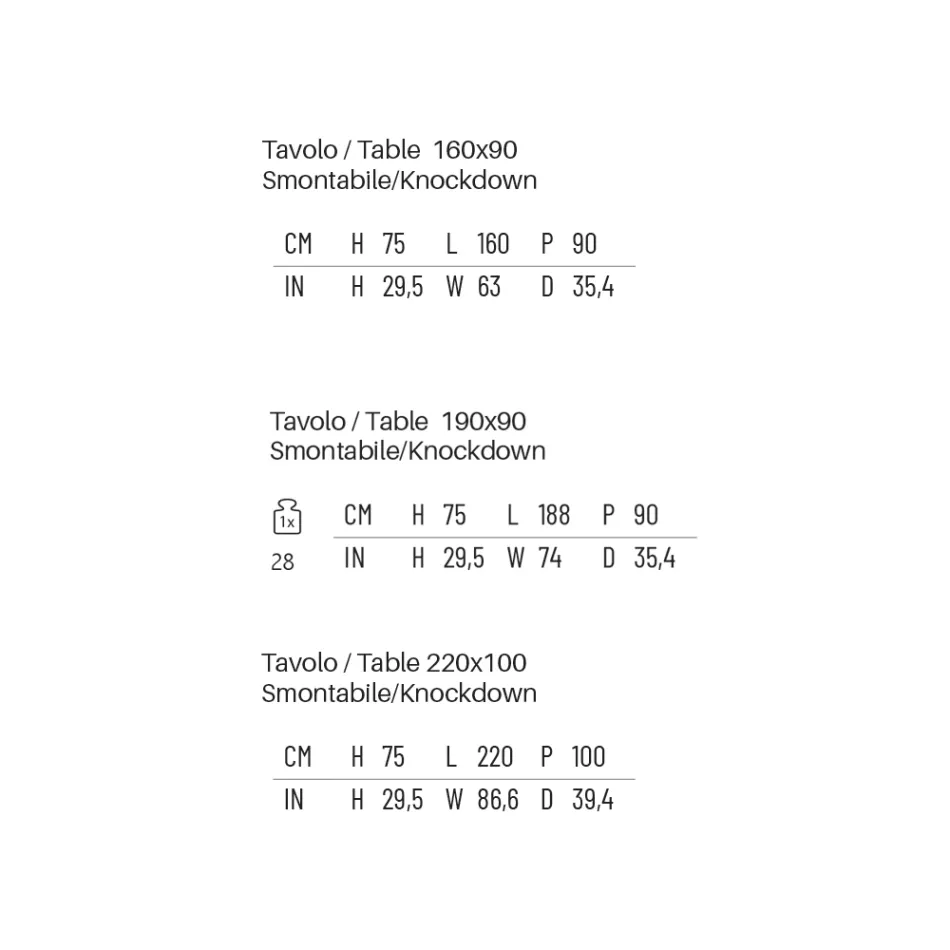 Tavolinë ngrënie drejtkëndëshe në natyrë me çelik të galvanizuar Prodhuar në Itali - Elvia Viadurini