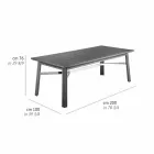 Tavolina për ngrënie kopshti në dru natyral ose të zi, luksoze italiane - Suzana Viadurini