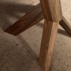 Tavoline ngrenie e dhomes se ndenjes Top xhami dhe kembe druri - Botanik Viadurini
