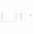 Tavolinë ngrënieje me dizajn modern në lis të ngurtë, L160xP90cm, Loran Viadurini