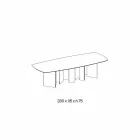 Dizajni i tryezës së ngrënies në bazën e qelqit qeramike dhe të tymosur të bërë në Itali - e rastësishme Viadurini