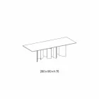 Dizajni i tryezës së ngrënies në bazën e qelqit qeramike dhe të tymosur të bërë në Itali - e rastësishme Viadurini