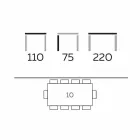 Dizajnoni tryezën e darkës në gotë të tymosur dhe hirit të vajosur prodhuar në Itali - Croma Viadurini