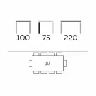 Dizajni Modern Tavolina për darkë në Gres dhe Ash Made in Italy - Charol Viadurini