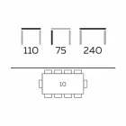 Dizajni Modern Tavolina për darkë në Gres dhe Ash Made in Italy - Charol Viadurini