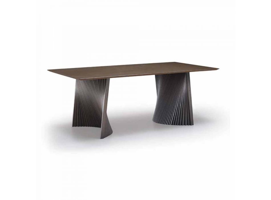 Dizajni Modern Tavolina për darkë në Gres dhe Ash Made in Italy - Charol Viadurini