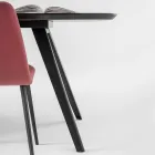 Tavolinë ngrënie cilësore me majë druri hiri Made in Italy - Ulma Viadurini