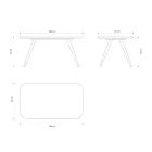 Tavolinë ngrënie cilësore me majë druri hiri Made in Italy - Ulma Viadurini