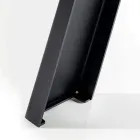 Tavolinë ngrënie fikse Bazë metalike dhe sipërme me fasone lisi - Termoli Viadurini