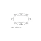 Tavolinë ngrënie fikse me majë fuçi në qeramikë Prodhuar në Itali - Gota Viadurini