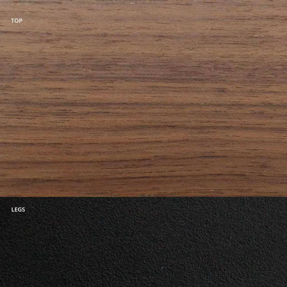 Tavolinë ngrënie me fasone me bazë çeliku Made in Italy - Dalmatian Viadurini