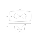 Tavolinë ngrënie me bazë qeramike dhe metalike 3mm Prodhuar në Itali - Bozhure Viadurini