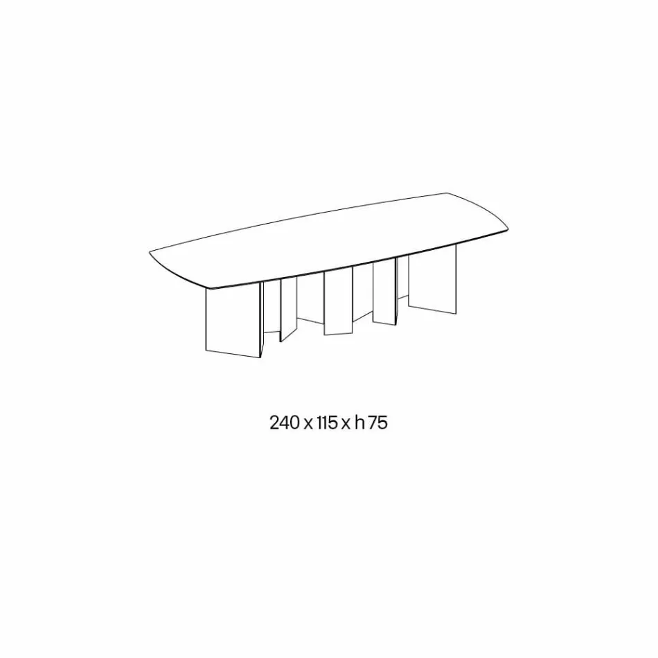 Tabela e ngrënies qeramike dhe baza xhami ekstra-dritare e bërë në Itali - e rastësishme Viadurini