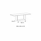 Tabela e ngrënies metalike Emperador Qeramike dhe Bronze e punuar në Itali - Brown Brown Viadurini