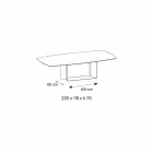 Tabela e ngrënies metalike Emperador Qeramike dhe Bronze e punuar në Itali - Brown Brown Viadurini