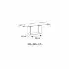 Tabela e ngrënies metalike Emperador Qeramike dhe Bronze e punuar në Itali - Brown Brown Viadurini