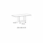 Tabela qeramike e ngrënies me gojë Anthracite Savoy Made in Italy - Brown Brown Viadurini