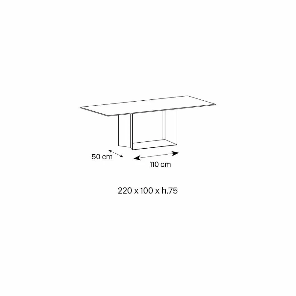 Tabela qeramike e ngrënies me gojë Anthracite Savoy Made in Italy - Brown Brown Viadurini