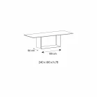 Tabela qeramike e ngrënies me gojë Anthracite Savoy Made in Italy - Brown Brown Viadurini