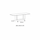 Tabela qeramike e ngrënies me gojë Anthracite Savoy Made in Italy - Brown Brown Viadurini