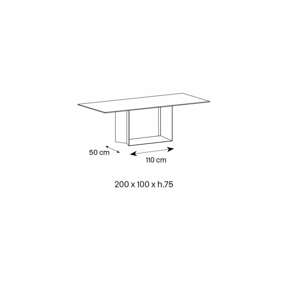 Tabela qeramike e ngrënies me gojë Anthracite Savoy Made in Italy - Brown Brown Viadurini