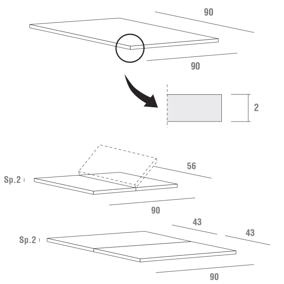 Tavolinë ngrënie Fenix e zgjerueshme deri në 232 Made in Italy - Bavaria Viadurini